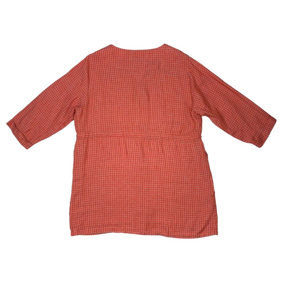 Flax Linen 3/4 sleeve Tunic Blouse - Picture 11 of 13